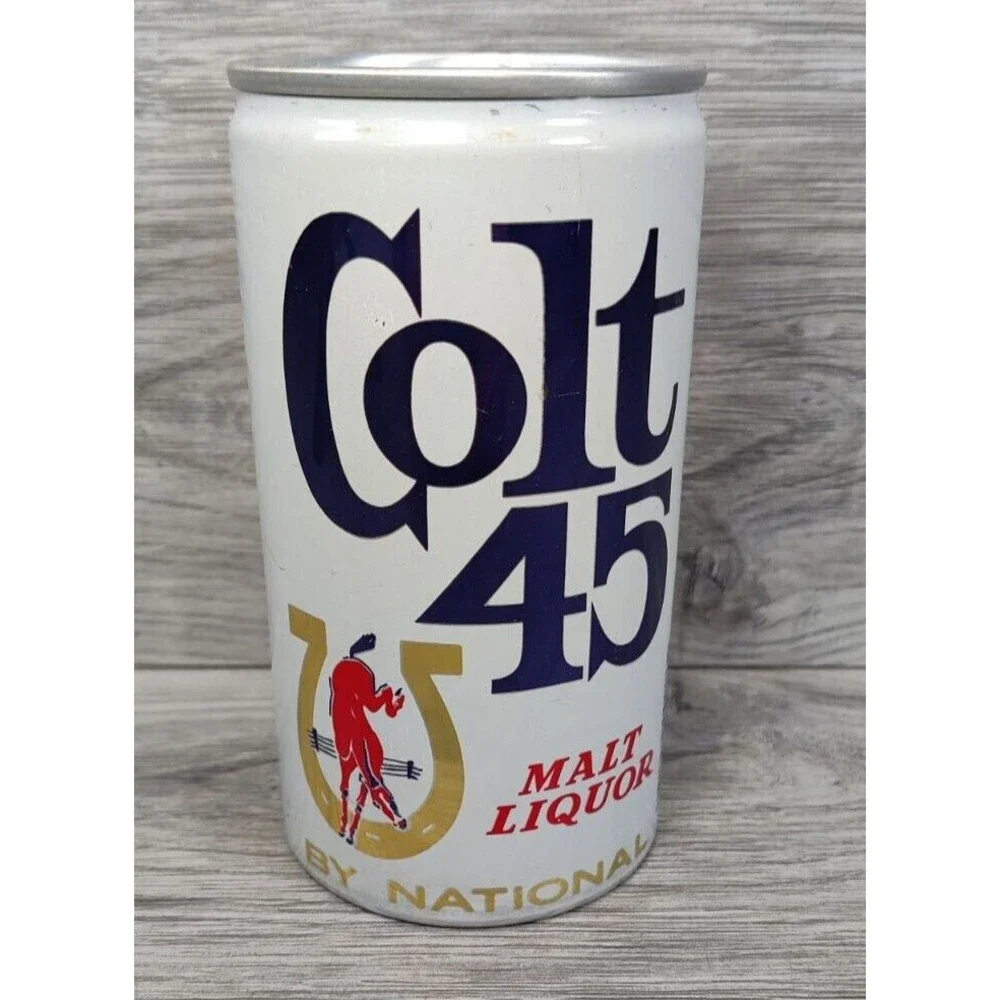 TOUGH! Colt 45 MALT LIQUOR Beer Can Sealed Top, The National Brewing Co.
